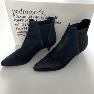 Pedro Garcia Agora Chelsea Bootie Navy Suede